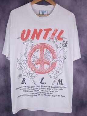 Online Ceramics BLM Good Over Evil white t-shirt